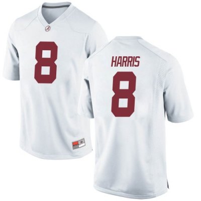 Youth Alabama Crimson Tide #8 Christian Harris White Game NCAA College Football Jersey 2403XUPI1